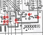 G7400 PCB solder points
