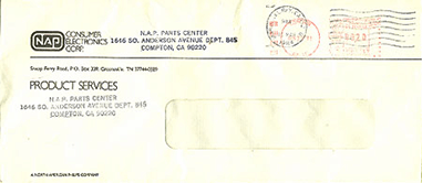 NAP Envelope